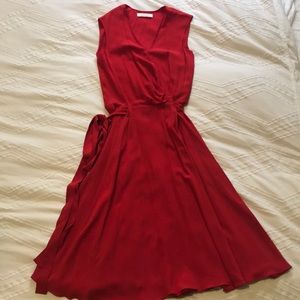 Chloé red wrap dress NWOT